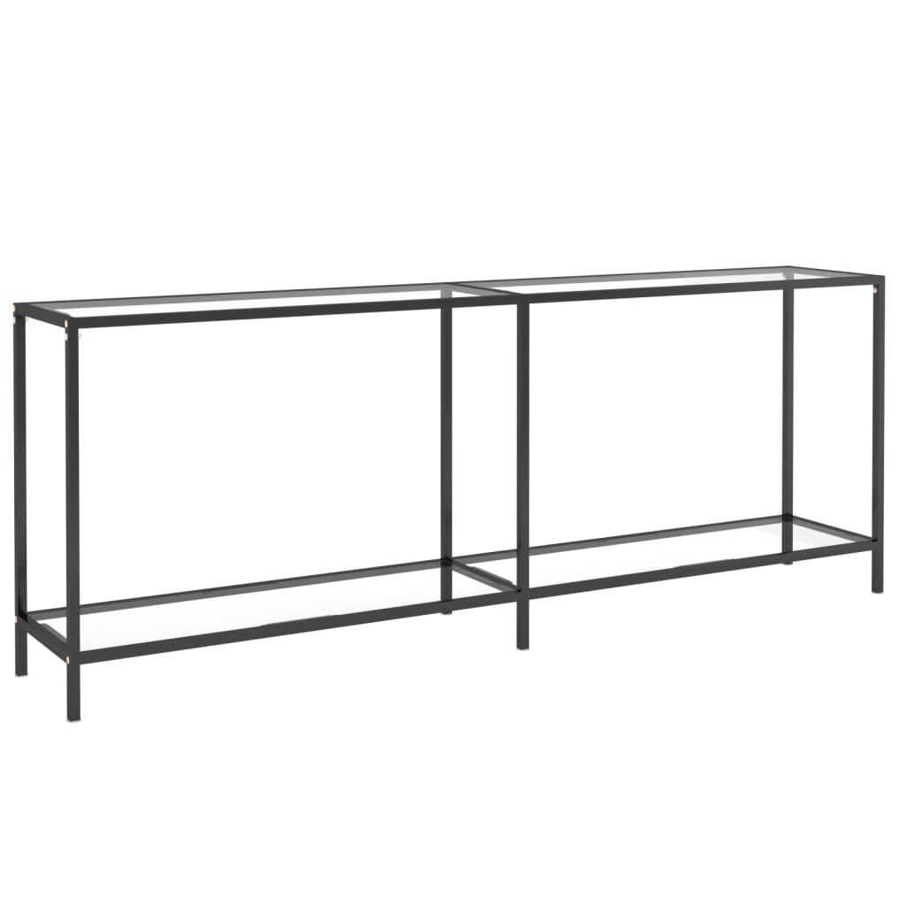 Tavolo Consolle Trasparente 200x35x75,5 cm in Vetro Temperato