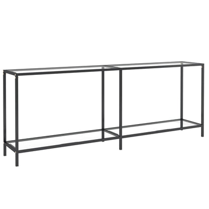 Tavolo Consolle Trasparente 200x35x75,5 cm in Vetro Temperato