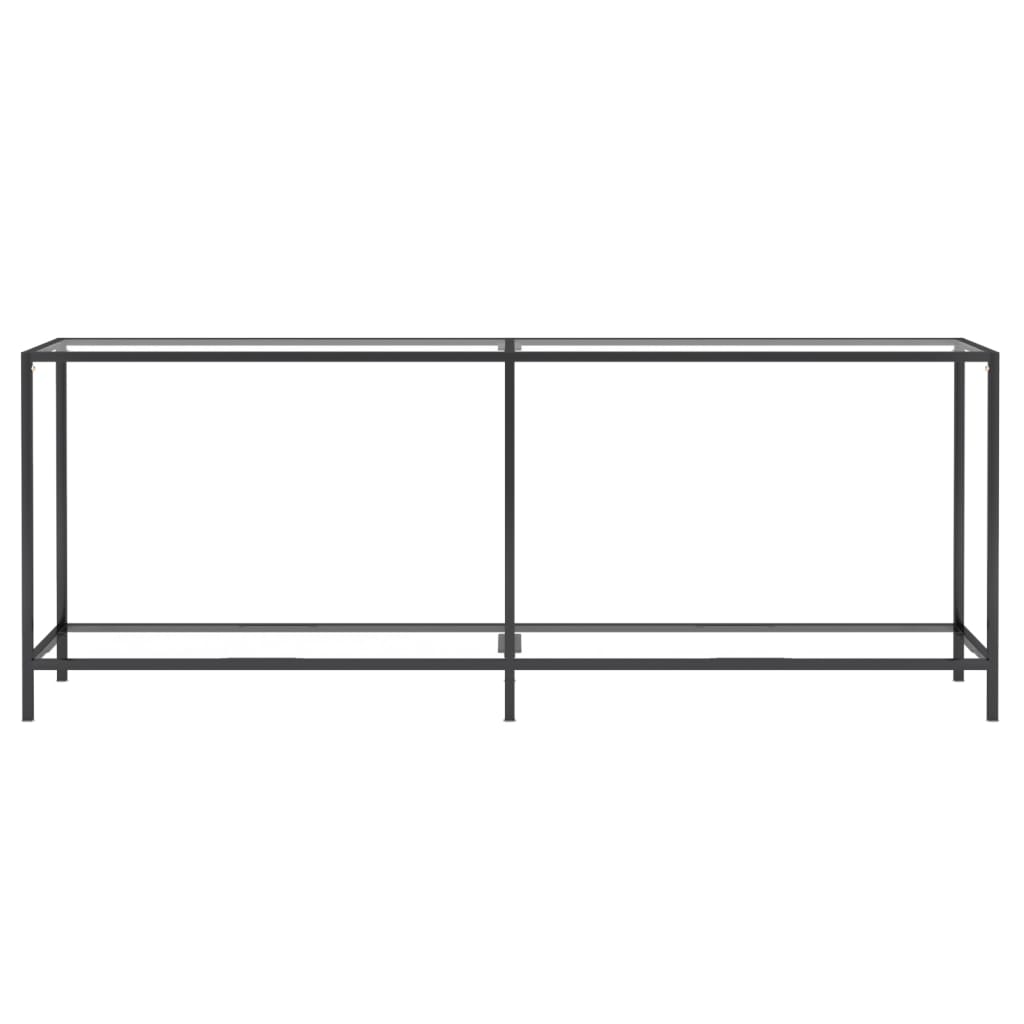 Tavolo Consolle Trasparente 200x35x75,5 cm in Vetro Temperato