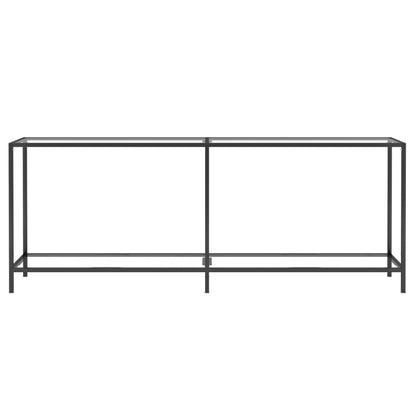 Tavolo Consolle Trasparente 200x35x75,5 cm in Vetro Temperato