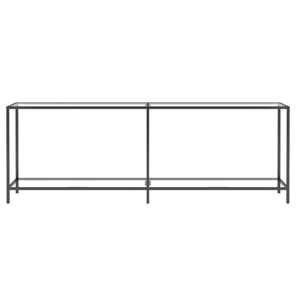 Tavolo Consolle Trasparente 220x35x75,5 cm in Vetro Temperato