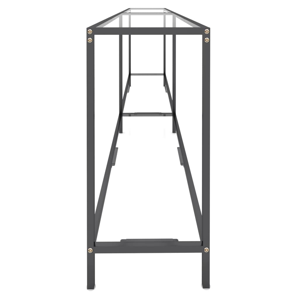 Tavolo Consolle Trasparente 220x35x75,5 cm in Vetro Temperato