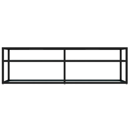 Mobile Porta TV Marmo Bianco 140x40x40,5 cm in Vetro Temperato