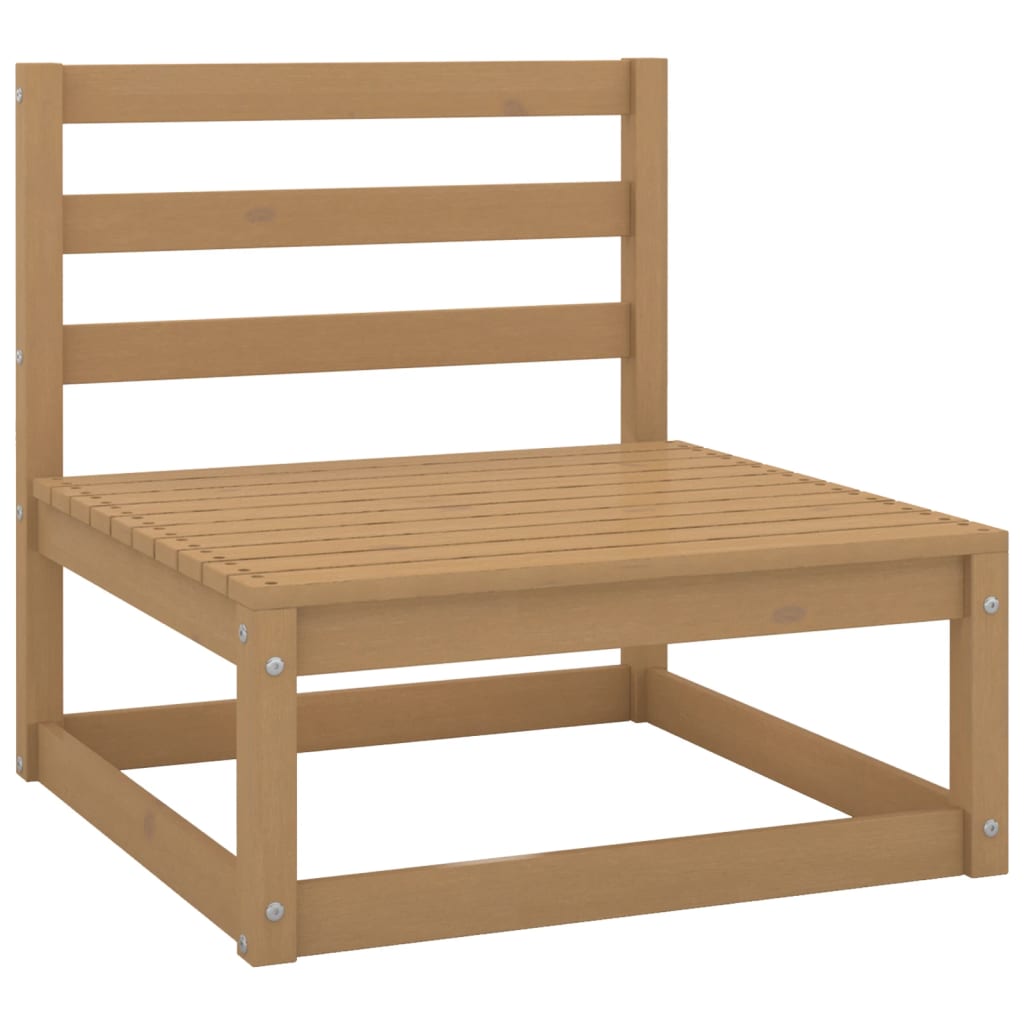 Divano da Giardino 2 Posti Marrone Ambra Legno Massello di Pino