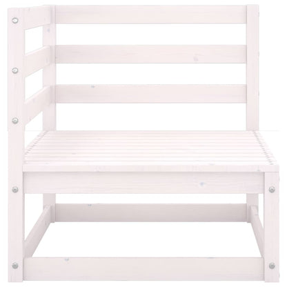 Set Divani da Giardino 12 pz Bianco in Legno Massello di Pino