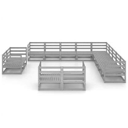 Set Divani da Giardino 13 pz in Legno Massello di Pino