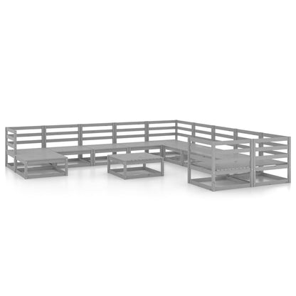 Set Divani da Giardino 12 pz in Legno Massello di Pino