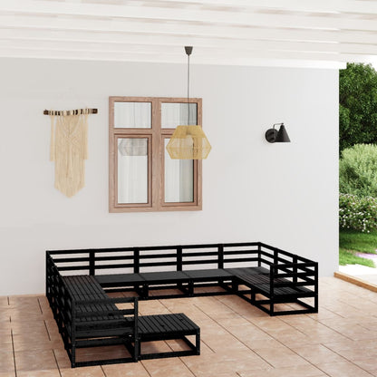 Set Divani da Giardino 12 pz in Legno Massello di Pino