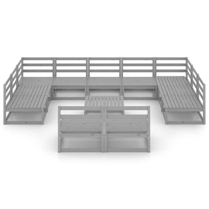 Set Divani da Giardino 12 pz in Legno Massello di Pino