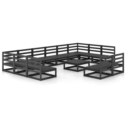 Set Divani da Giardino 13 pz in Legno Massello di Pino