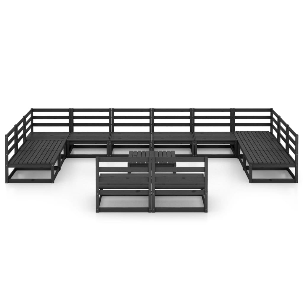 Set Divani da Giardino 13 pz in Legno Massello di Pino