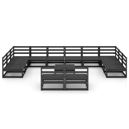 Set Divani da Giardino 13 pz in Legno Massello di Pino