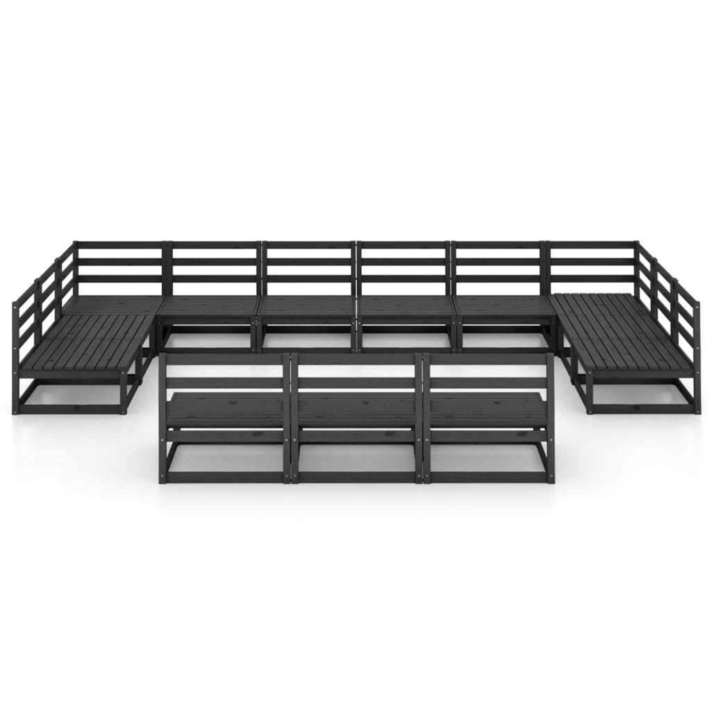 Set Divani da Giardino 13 pz in Legno Massello di Pino