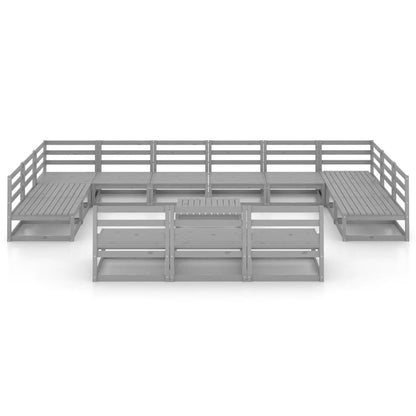 Set Divani da Giardino 14 pz in Legno Massello di Pino