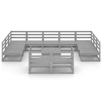 Set Divani da Giardino 12 pz in Legno Massello di Pino