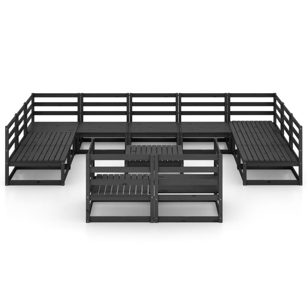 Set Divani da Giardino 12 pz in Legno Massello di Pino