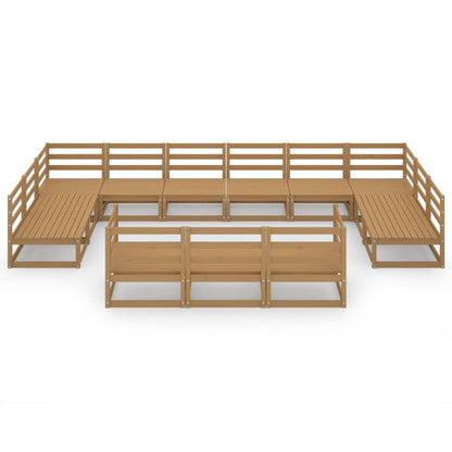 Set Divani da Giardino 13 pz in Legno Massello di Pino