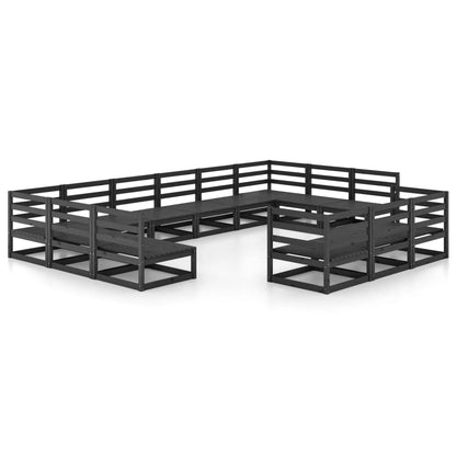 Set Divani da Giardino 13 pz in Legno Massello di Pino
