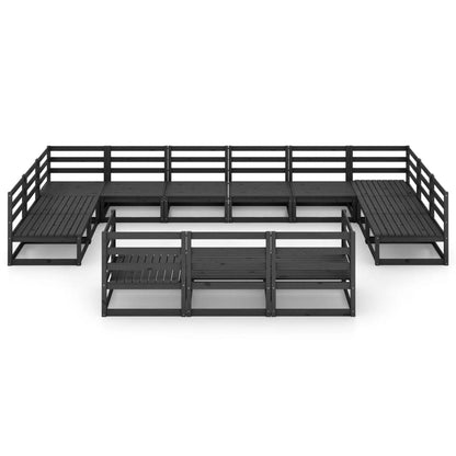 Set Divani da Giardino 13 pz in Legno Massello di Pino