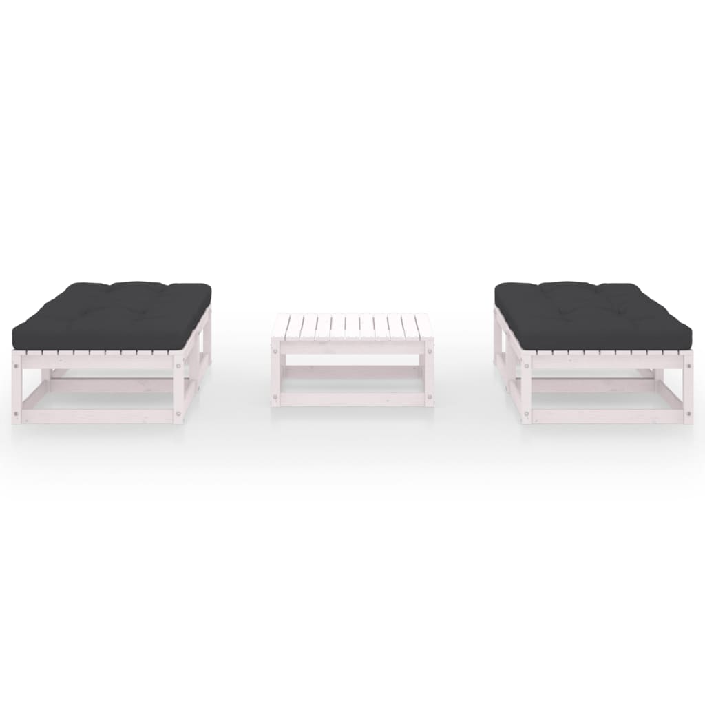 Set Divani da Giardino 5 pz con Cuscini Legno Massello di Pino