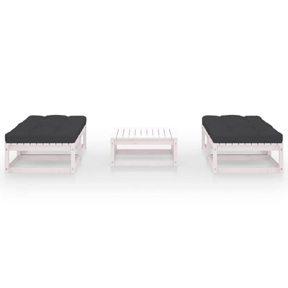 Set Divani da Giardino 5 pz con Cuscini Legno Massello di Pino
