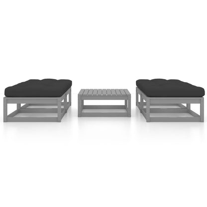 Set Divani da Giardino 5 pz con Cuscini Legno Massello di Pino
