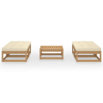 Set Divani da Giardino 5 pz con Cuscini Legno Massello di Pino