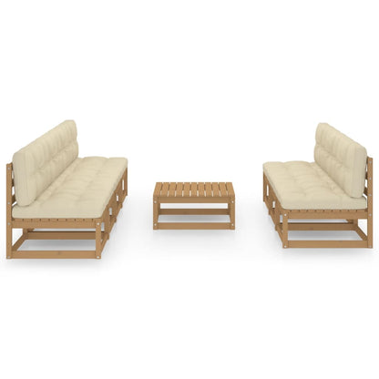 Set Divani da Giardino 8 pz con Cuscini Legno Massello di Pino