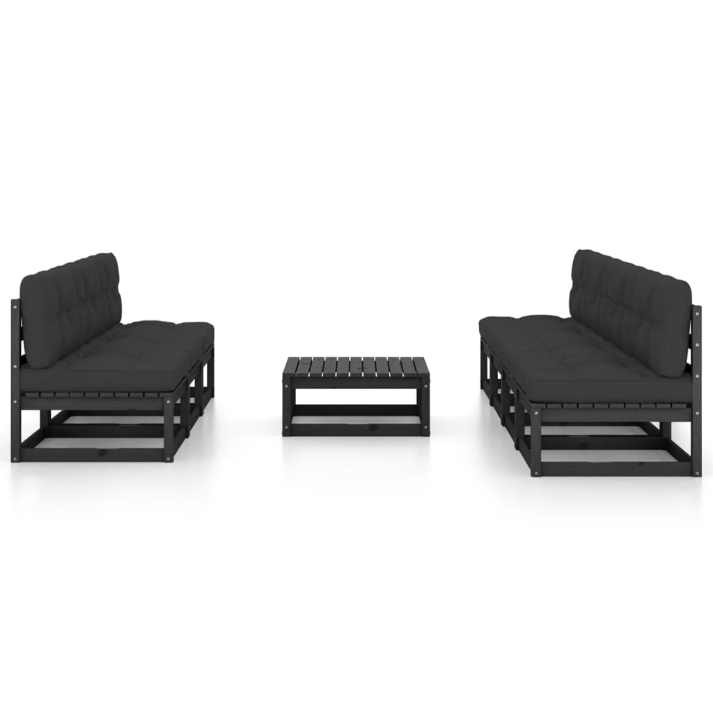 Set Divani da Giardino 8 pz con Cuscini Legno Massello di Pino