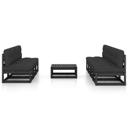 Set Divani da Giardino 8 pz con Cuscini Legno Massello di Pino