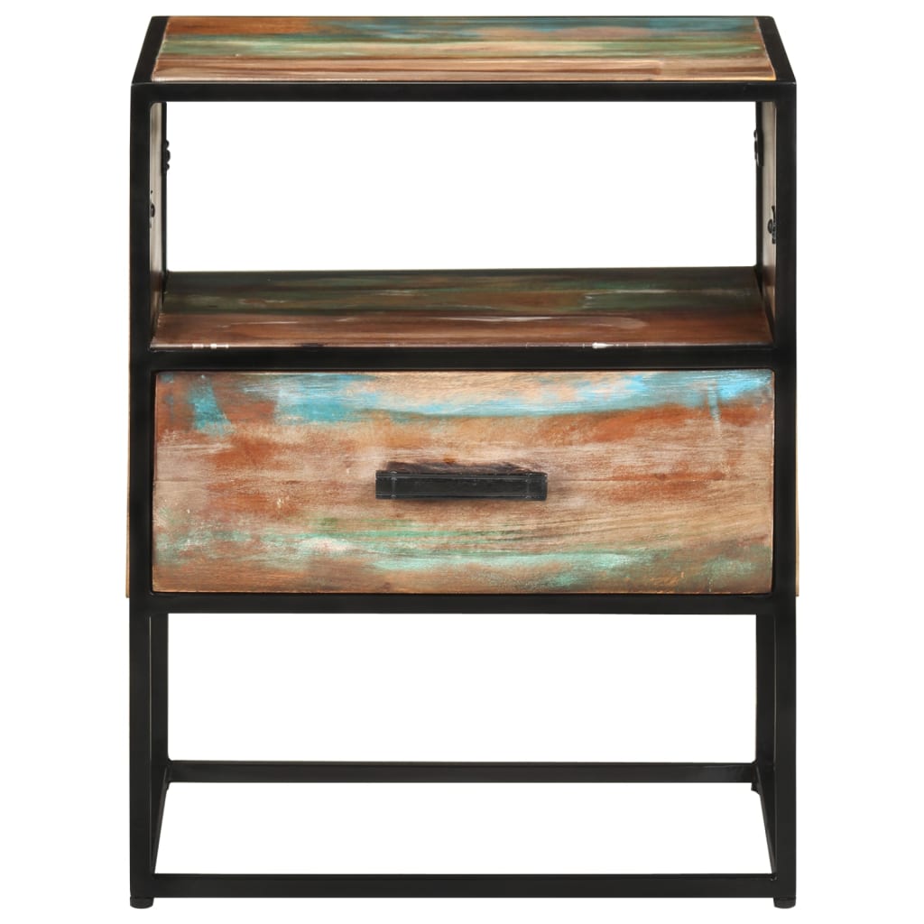 Comodino 40x30x50 cm in Legno Massello di Recupero