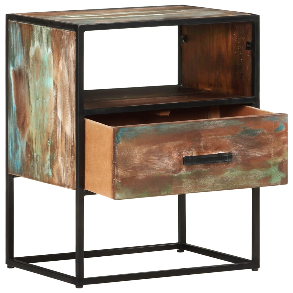 Comodino 40x30x50 cm in Legno Massello di Recupero