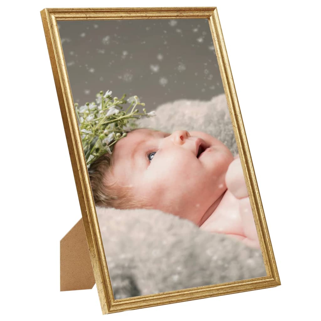 Cornici Foto Collage 5 pz per Tavolo Oro 15x21 cm in MDF