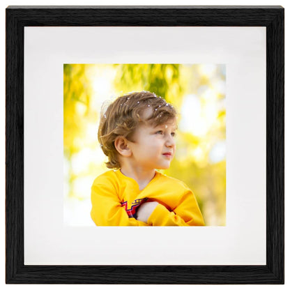 Set di Cornici Fotografiche 3D 5pz Nero 23x23cm Foto 13x13cm