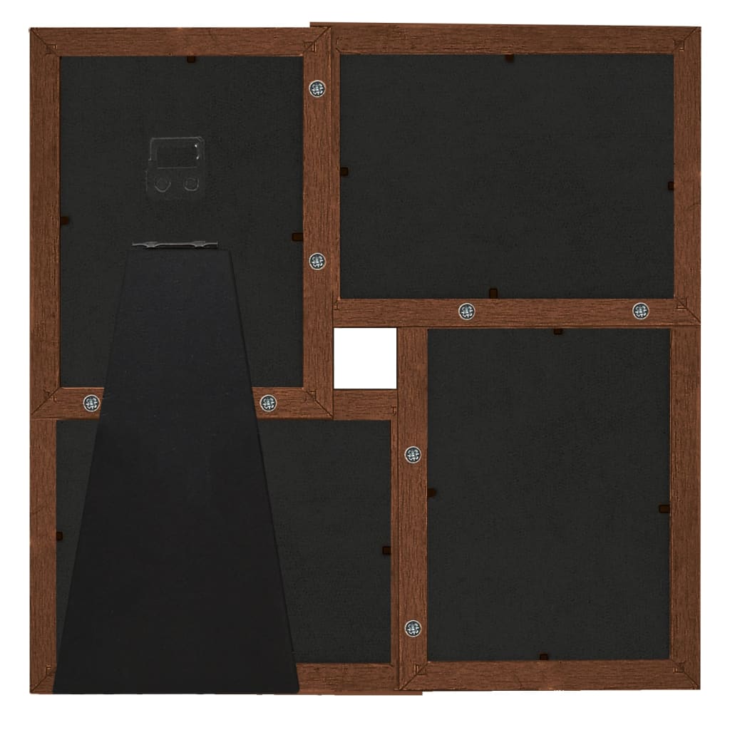 Cornice Multipla per 4 Foto 10x15cm Marrone Scuro in MDF
