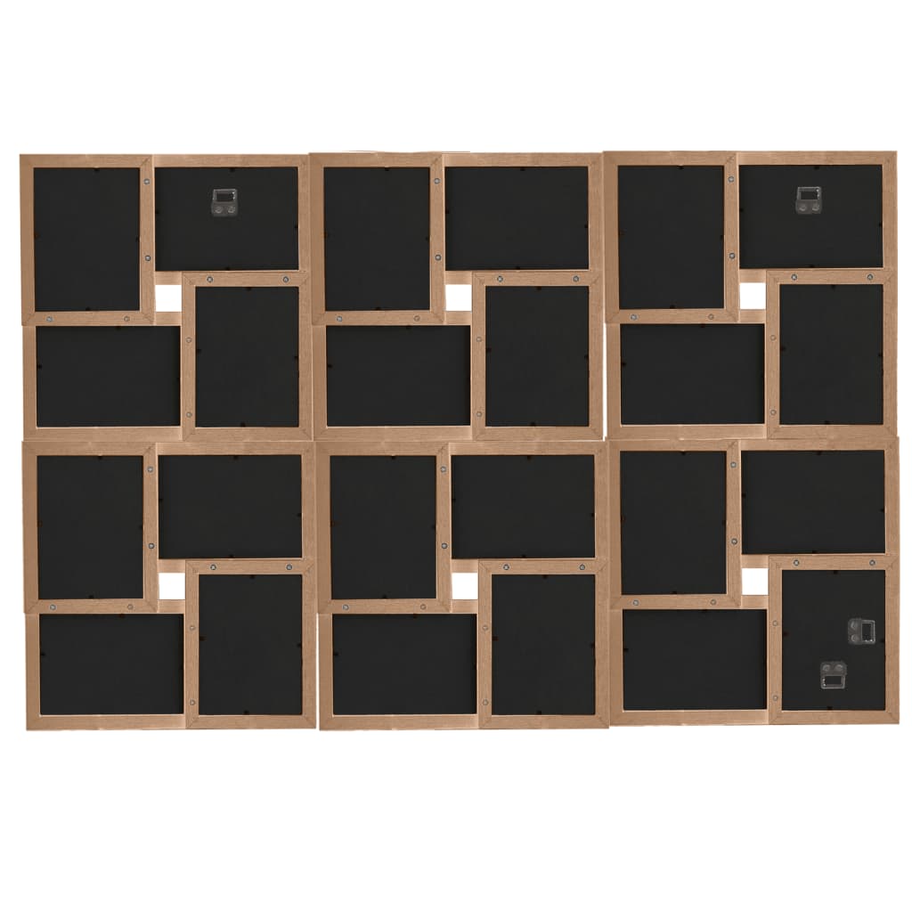 Cornice per Collage 24x(10x15 cm) Foto Marrone Chiaro in MDF