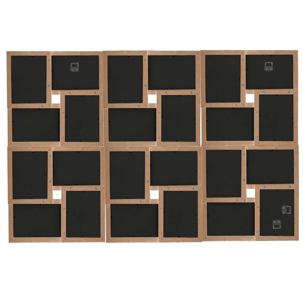 Cornice per Collage per 24x(13x18cm) Foto Marrone Chiaro in MDF
