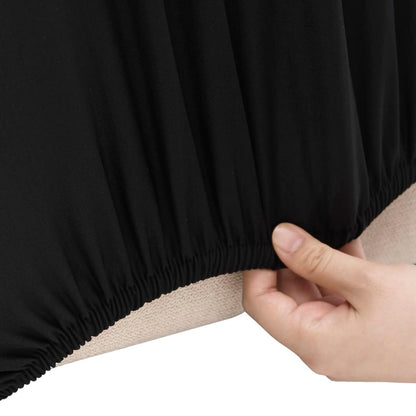 Fodera Elasticizzata per Divano 4 Posti Jersey Poliestere Nero