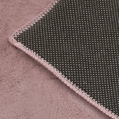 Tappeto in Pelliccia di Coniglio Finto 180x270 cm Rosa Anticato