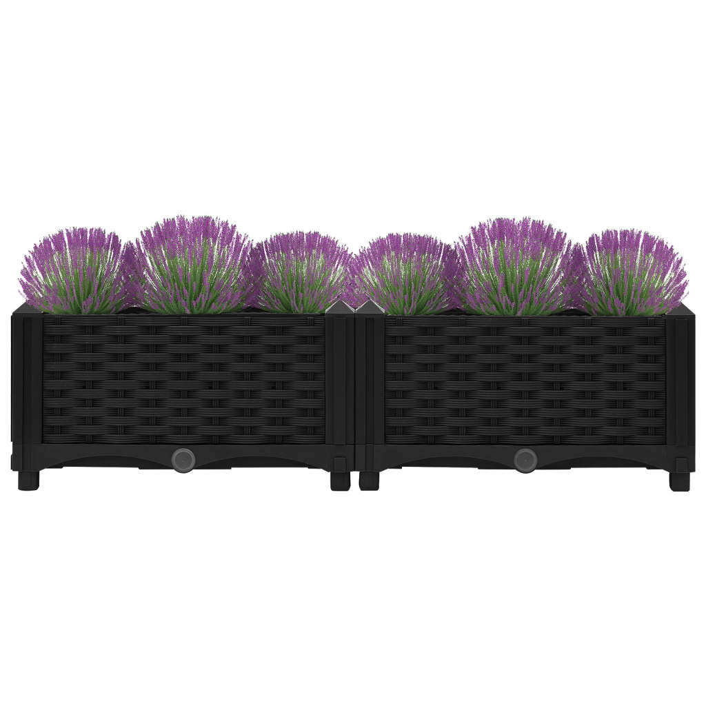 Fioriera Rialzata 80x40x23 cm in Polipropilene