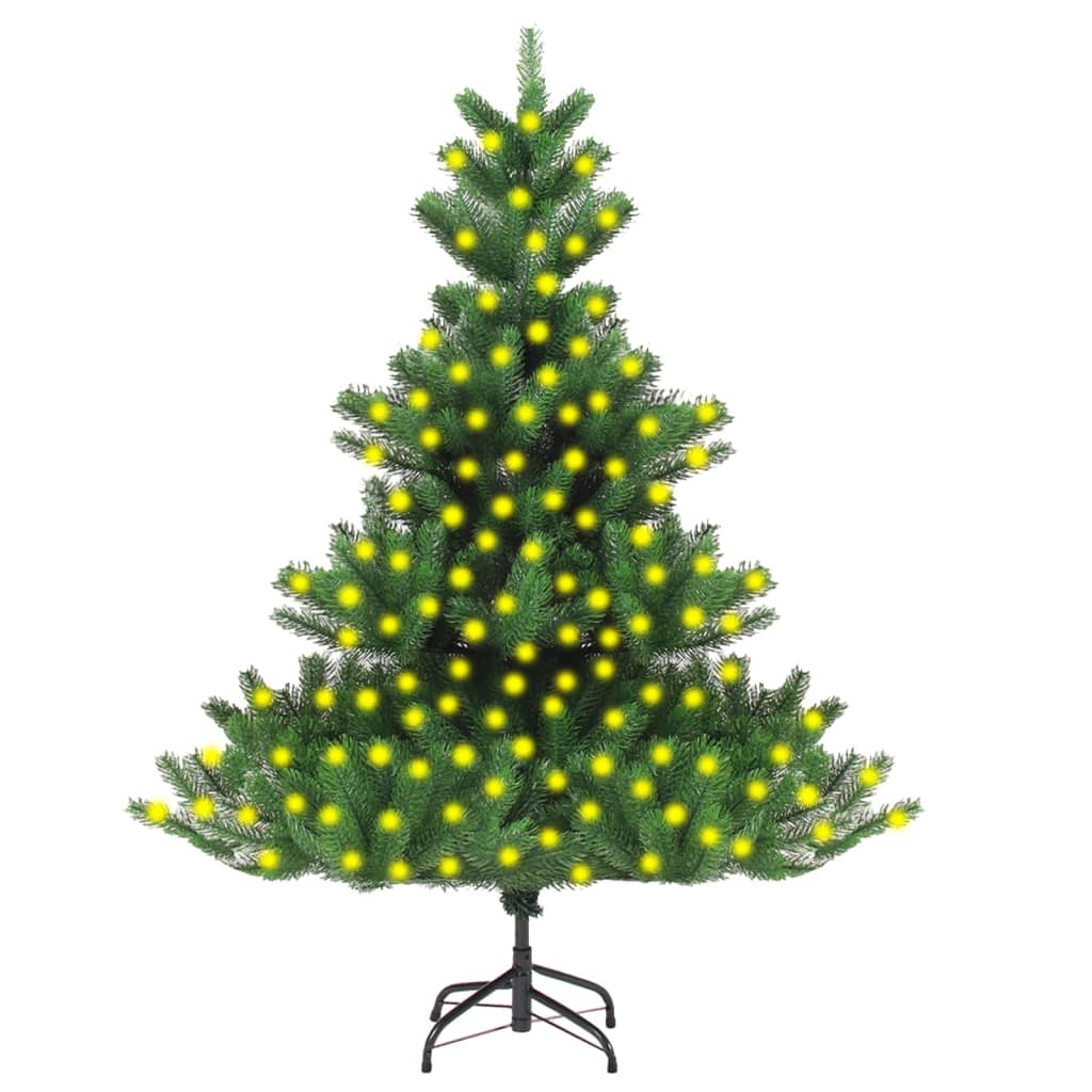 Albero di Natale Artificiale Nordmann Preilluminato Verde 210cm