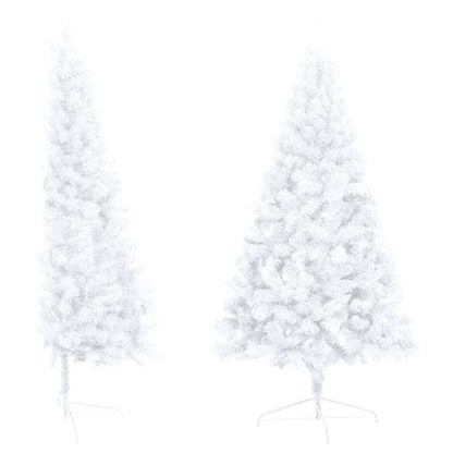 Set Albero Natale Artificiale a MetÃ  LED Palline Bianco 240cm