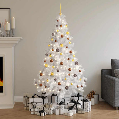 Albero di Natale Preilluminato con Palline 180 cm 620 Rami