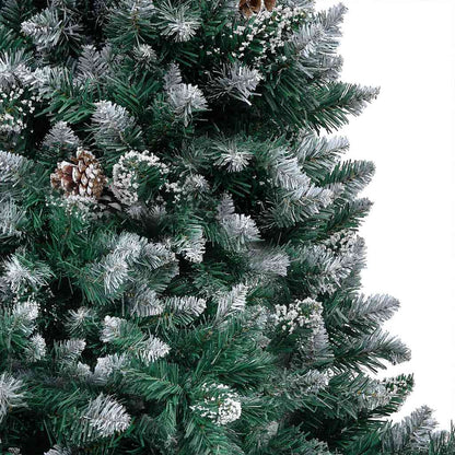 Albero di Natale Preilluminato con Palline e Pigne 180 cm