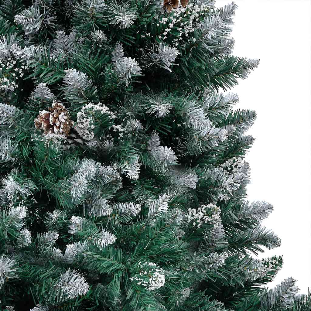 Albero di Natale Preilluminato con Palline e Pigne 240 cm