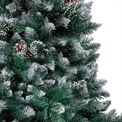 Albero di Natale Preilluminato con Palline e Pigne 240 cm