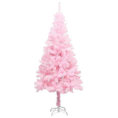 Albero di Natale Preilluminato con Palline Rosa 120 cm PVC