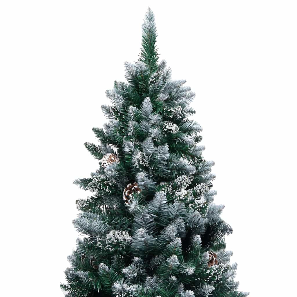 Albero di Natale Artificiale con LED e Set di Palline e Pigne 150 cm