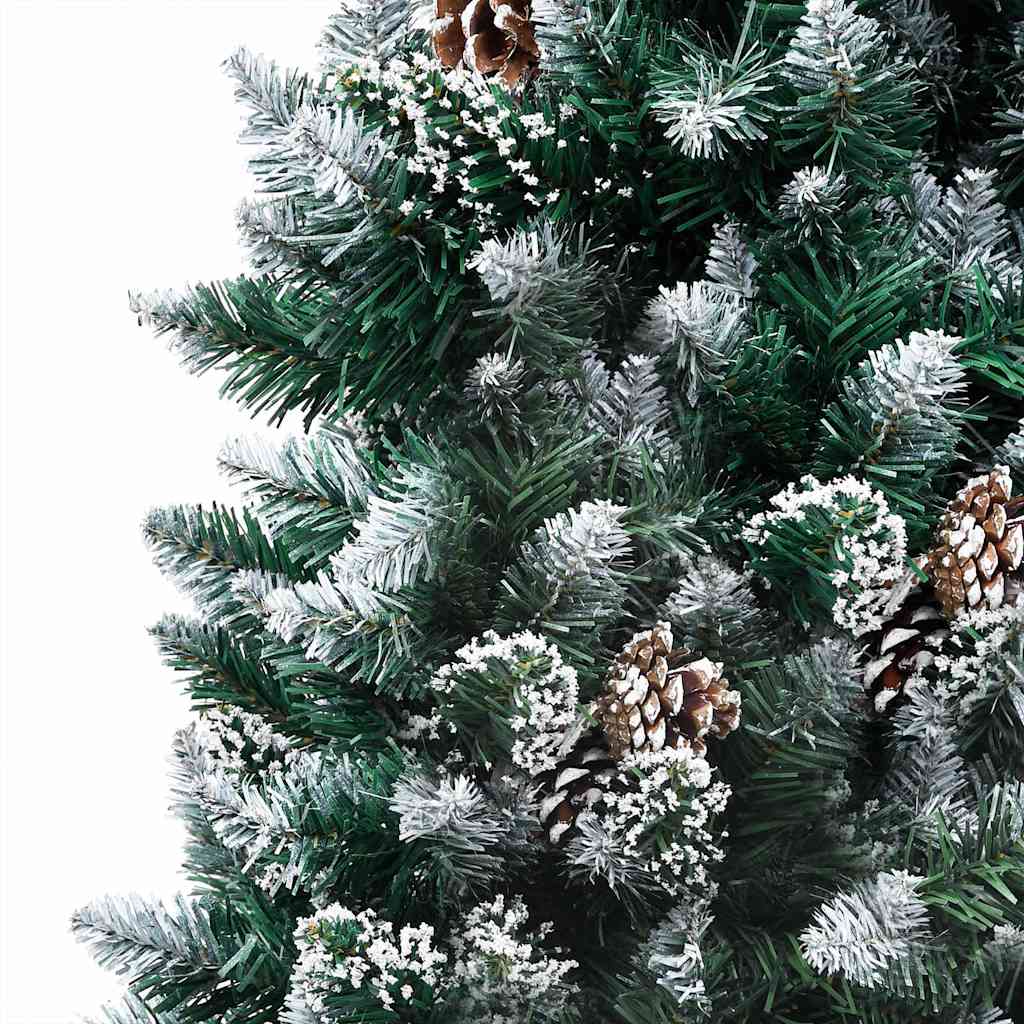 Albero di Natale Preilluminato con Palline e Pigne 180 cm