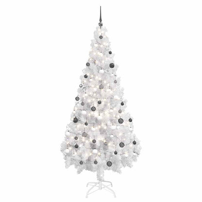 Albero di Natale Preilluminato con Palline 180 cm 620 Rami